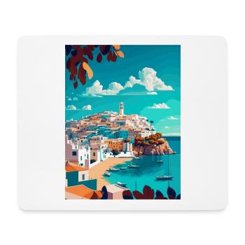 Ibiza Spanien Vintage Reiseposter WPA Souvenir - Mousepad (Querformat) - Weiß - Vorne