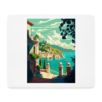 Korfu Griechenland Dekoration Vintage Reiseposter WPA - Mousepad (Querformat) - Weiß - Vorne