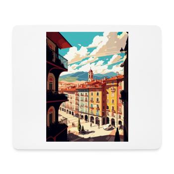 Pamplona Spanien Vintage Reiseposter WPA Souvenir - Mousepad (Querformat) - Weiß - Vorne