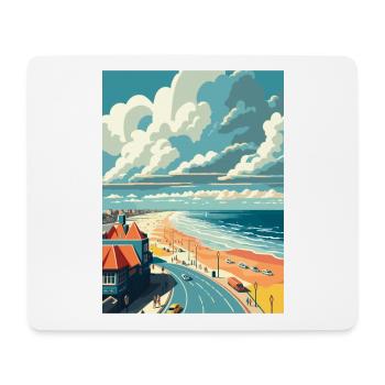 Zandvoort Dekoration Vintage Reiseposter WPA Kunst - Mousepad (Querformat) - Weiß - Vorne