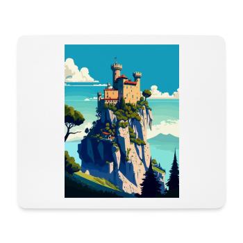 San Marino Italien Vintage Reiseposter Souvenir - Mousepad (Querformat) - Weiß - Vorne