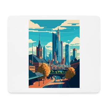 Francfort, Allemagne, Vintage voyage affiche Souvenir - Tapis de souris (format paysage) - blanc - Devant
