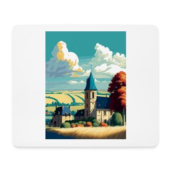 Normandie France Vintage voyage affiche WPA Souvenir - Tapis de souris (format paysage) - blanc - Devant