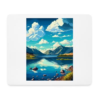 Genfersee Schweiz Vintage Reiseposter WPA - Mousepad (Querformat) - Weiß - Vorne