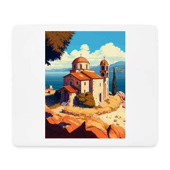 Ohrid Island Lake Church Of St John Macedonia - Mouse Pad (horizontal) - white - Front