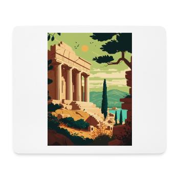 Athen Griechenland Akropolis Vintage Reiseposter WPA - Mousepad (Querformat) - Weiß - Vorne