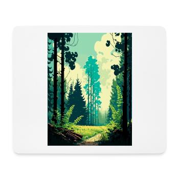 Bialowieża Wald Polen Vintage Reiseposter WPA - Mousepad (Querformat) - Weiß - Vorne