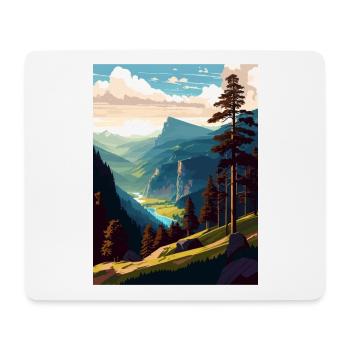 Pieniny Pologne Vintage voyage affiche WPA Souvenir - Tapis de souris (format paysage) - blanc - Devant