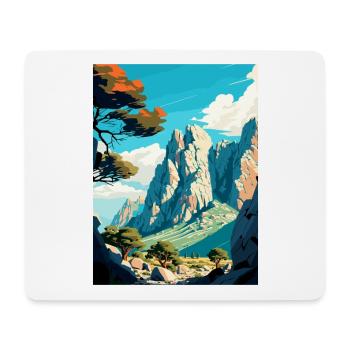 Paklenica Croatie Vintage voyage affiche Souvenir - Tapis de souris (format paysage) - blanc - Devant