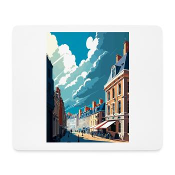 Leige Belgique Vintage voyage affiche WPA Souvenir - Tapis de souris (format paysage) - blanc - Devant