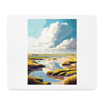 Texel Niederlande Vintage Reiseposter Souvenir - Mousepad (Querformat) - Weiß - Vorne