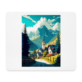 Sankt Johann Autriche Vintage voyage affiche WPA Art - Tapis de souris (format paysage) - blanc - Devant