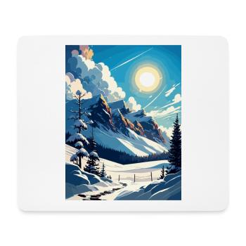 Reiteralm Autriche Vintage voyage affiche Souvenir - Tapis de souris (format paysage) - blanc - Devant