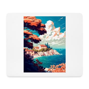 Punta Rata Kroatien Vintage Reiseposter Souvenir - Mousepad (Querformat) - Weiß - Vorne