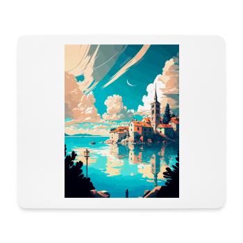 Split Croatie Vintage voyage affiche WPA Souvenir - Tapis de souris (format paysage) - blanc - Devant