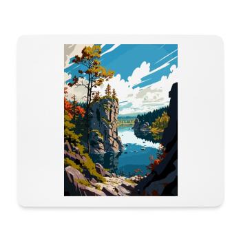 Parc national d’Ojcowski Pologne Affiche de voyage - Tapis de souris (format paysage) - blanc - Devant