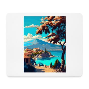 Kalamata Griechenland Dekoration Vintage Reise Poster - Mousepad (Querformat) - Weiß - Vorne