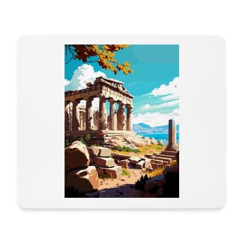 Athens Greece Decoration Vintage Travel Poster WPA - Mouse Pad (horizontal) - white - Front