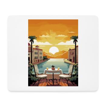 Malaga Espagne Vintage voyage affiche WPA Souvenir - Tapis de souris (format paysage) - blanc - Devant