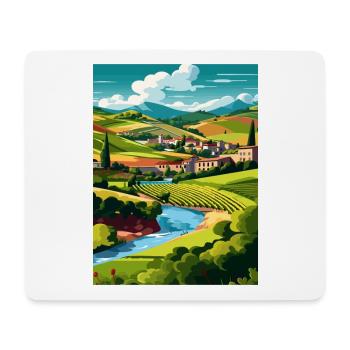 Douro Valley Portugal Vintage Travel Poster WPA - Mouse Pad (horizontal) - white - Front