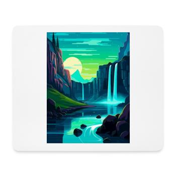 Aurora Borealis Iceland Vintage Travel Poster WPA - Mouse Pad (horizontal) - white - Front