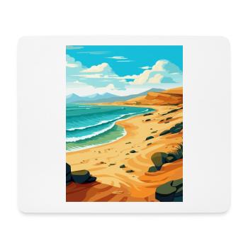 Fuerteventura Spain Vintage Travel Poster Souvenir - Mouse Pad (horizontal) - white - Front