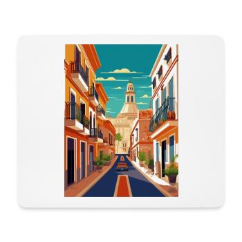 Jerez De La Frontera Espagne Affiche de voyage Vintage - Tapis de souris (format paysage) - blanc - Devant