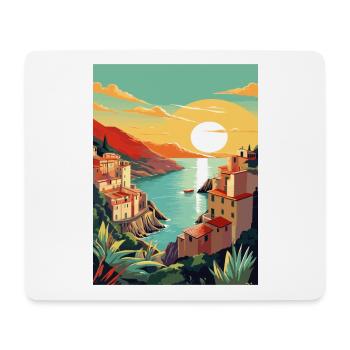 Cinque Terre Italy Decoration Patmos Travel Poster - Mouse Pad (horizontal) - white - Front