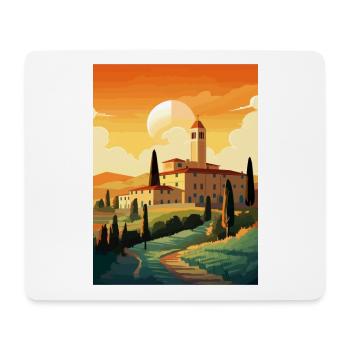 Tuscany Italy Decoration Vintage Travel Poster WPA - Mouse Pad (horizontal) - white - Front