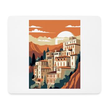 Cuenca Spain Vintage Travel Poster WPA Souvenir - Mouse Pad (horizontal) - white - Front
