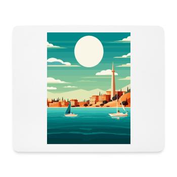 Ibiza Spanien Vintage Reiseposter WPA Souvenir - Mousepad (Querformat) - Weiß - Vorne