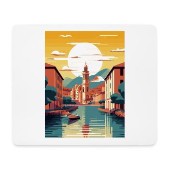 San Sebastian Espagne Vintage voyage affiche Souvenir - Tapis de souris (format paysage) - blanc - Devant