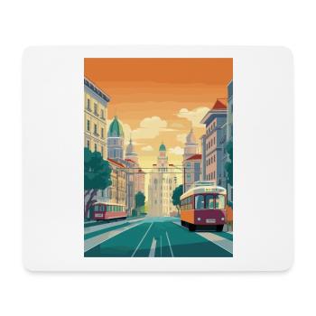 Vienne Autriche Vintage voyage affiche WPA Souvenir - Tapis de souris (format paysage) - blanc - Devant