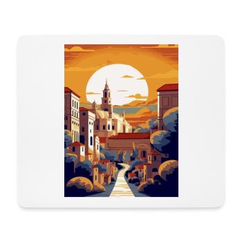 Toledo Spanien Vintage Reiseposter WPA Souvenir - Mousepad (Querformat) - Weiß - Vorne