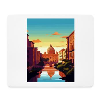 Rome Italy Vintage Travel Poster WPA Souvenir - Mouse Pad (horizontal) - white - Front