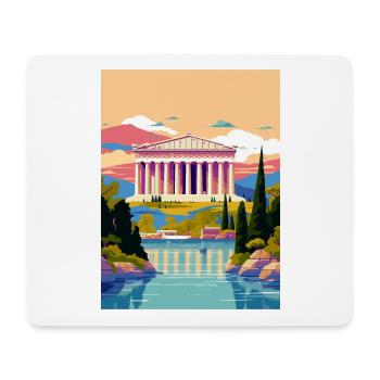 Athens Greece Decoration Vintage Travel Poster WPA - Mouse Pad (horizontal) - white - Front