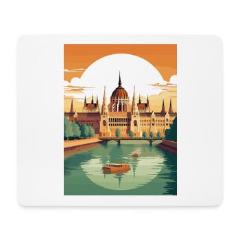 Budapest Ungarn Vintage Reiseposter Souvenir - Mousepad (Querformat) - Weiß - Vorne