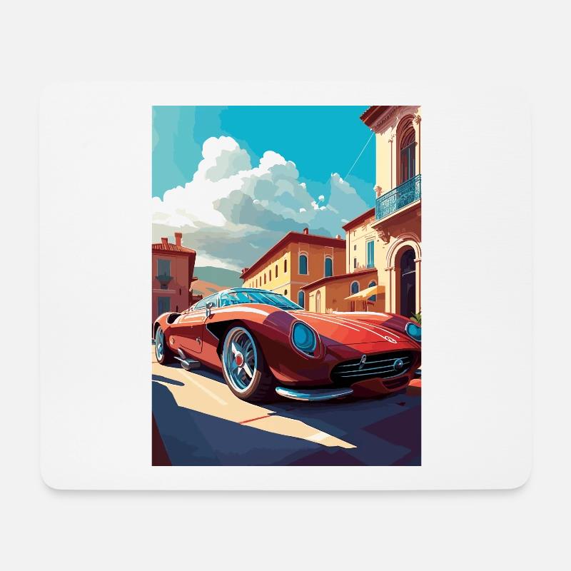 Maranello Italien Vintage Reiseposter WPA Souvenir - Mousepad (Querformat) - Weiß