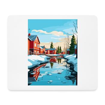 Oulu Finland Vintage Travel Poster WPA Souvenir - Mouse Pad (horizontal) - white - Front