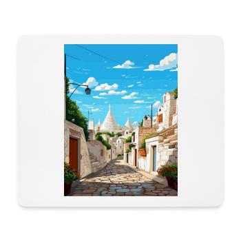 Alberobello Italien Vintage Reiseposter Souvenir - Mousepad (Querformat) - Weiß - Vorne