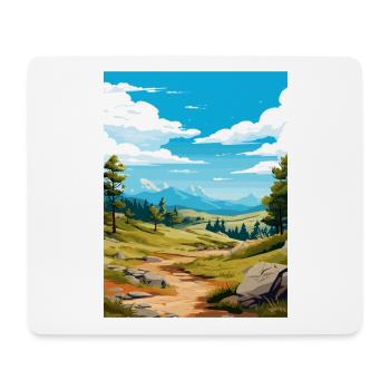 Sierra de Guadarrama Nationalpark Picos Souvenir - Mousepad (Querformat) - Weiß - Vorne