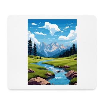 Parc national d’Aiguestortes Estany de Sant Maurici - Tapis de souris (format paysage) - blanc - Devant