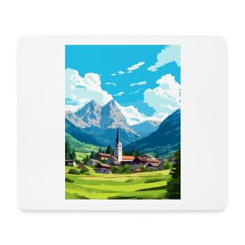 Bohinjska Bistrica Slowenien Vintage Reiseposter - Mousepad (Querformat) - Weiß - Vorne