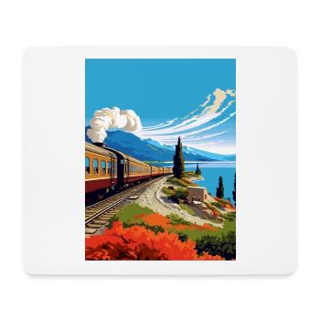 Orient Express Europa Deko Vintage Reiseposter - Mousepad (Querformat) - Weiß - Vorne