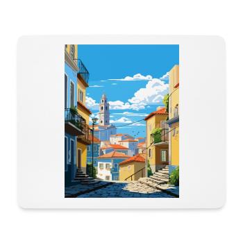 Vila Nova De Gaia Portugal Affiche de voyage Vintage - Tapis de souris (format paysage) - blanc - Devant