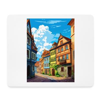 Mayence décoration Allemagne Vintage voyage affiche WPA - Tapis de souris (format paysage) - blanc - Devant