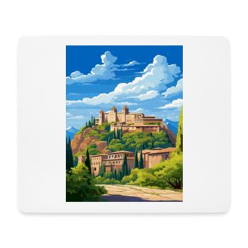 Alhambra Spain Vintage Travel Poster WPA Souvenir - Mouse Pad (horizontal) - white - Front