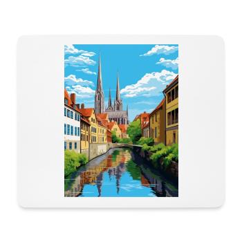Chartres Frankreich Vintage Reiseplakat WPA Souvenir - Mousepad (Querformat) - Weiß - Vorne