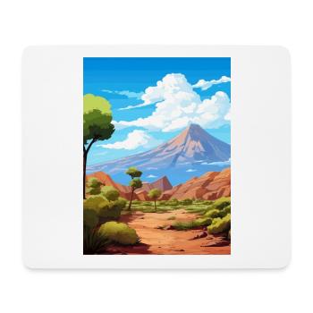 Parc national du Teide Espagne Affiche de voyage vintage - Tapis de souris (format paysage) - blanc - Devant