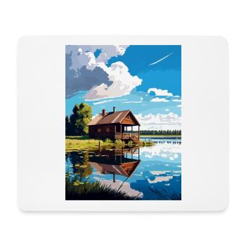 Narew Pologne Vintage voyage affiche WPA Souvenir - Tapis de souris (format paysage) - blanc - Devant